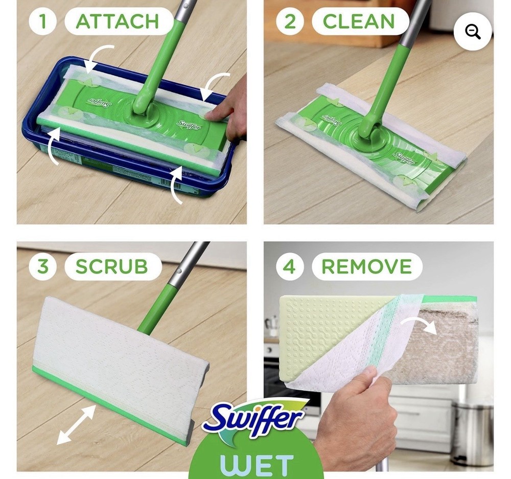 Reusable Wet Mopping Cloths Floor Cleaning Pads Multi-Surface Washable Mop