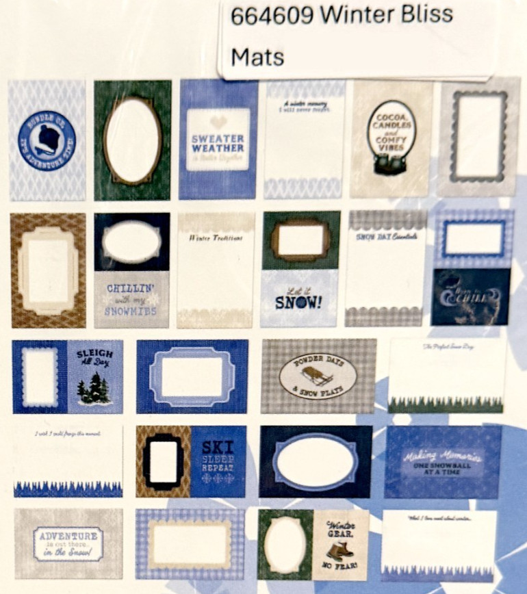Creative Memories Winter Bliss Mat Pack. NiP