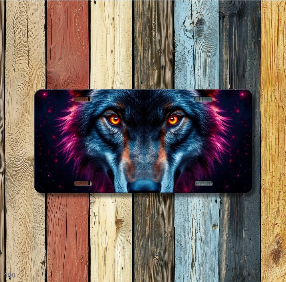 Powerful Wolf License Plate Custom Front Bumper Plate Holiday Gift