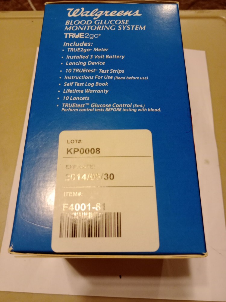 Walgreens No Coding Blood Glucose Monitoring System