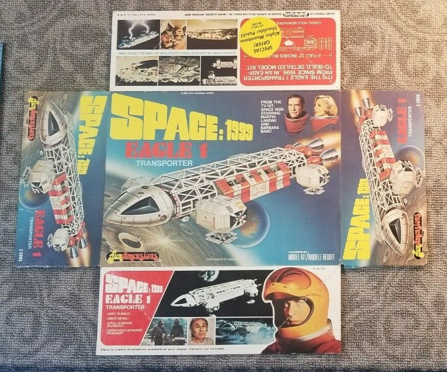 VINTAGE SPACE 1999 EAGLE 1 TRANSPORTER BOX TOP ONLY 91A