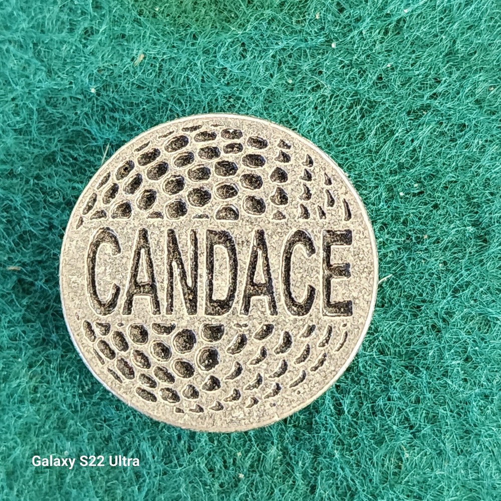 Personalized Metal Golf Ball Marker for Candace