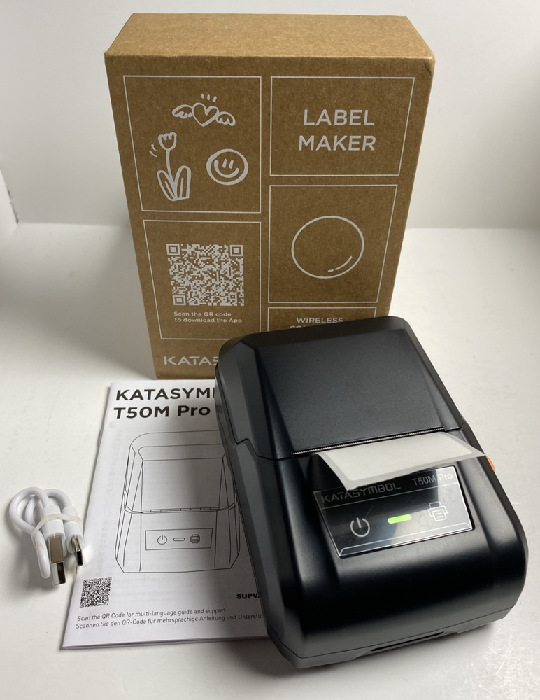 Katastmbol T50M Pro Bluetooth/ Wireless Label Maker Machine Tested/Working