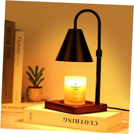 Modern Candle Warmer Lamp with Timer, Adjustable Dimmable Candle A1-01-Black