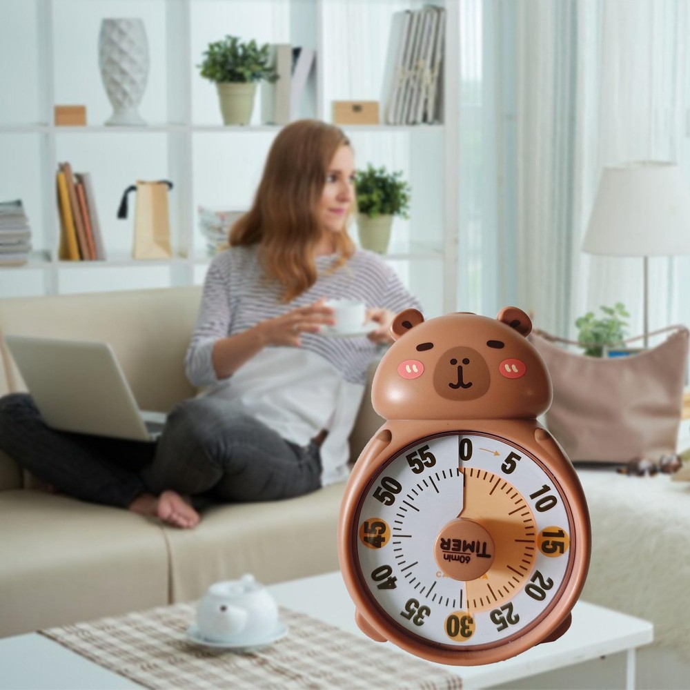 Cute Visual Timer for Kids, Kids 60 Minute Countdown Timer for Teaching, Sile...