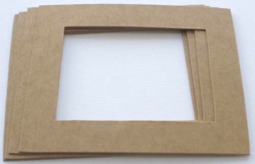 {3} *RECTANGLE FRAMES* Picture Frames Chipboard Die Cuts - 4" x 5"