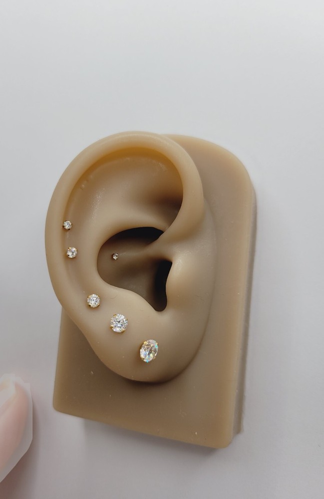 20G/18G/16G Titanium 1.5mm~5mm Stud PushPin Labret, Threadless Flat Back Earring