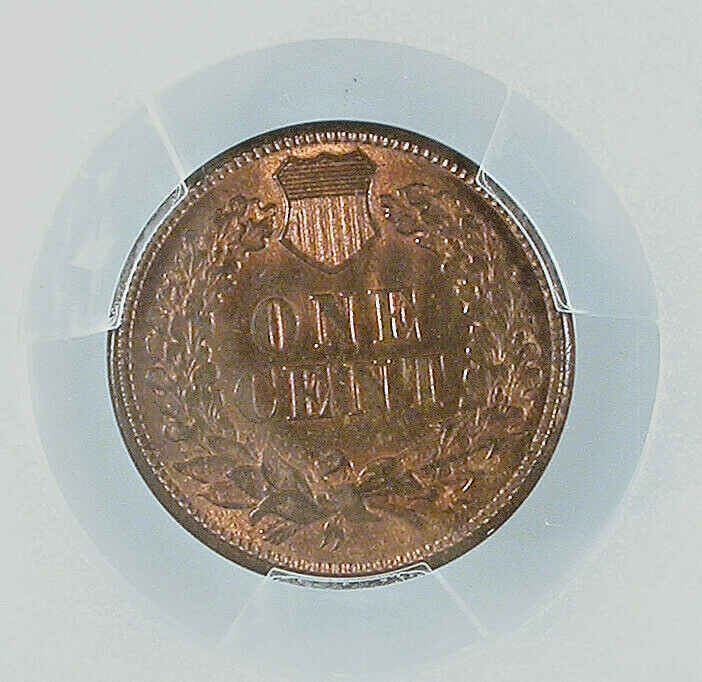 1876 Indian Cent MS-64 RB PCGS/CAC Certified