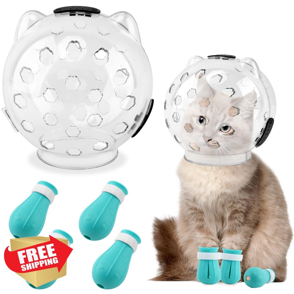 Cat Muzzle Grooming Transparent Hood Bubble L
