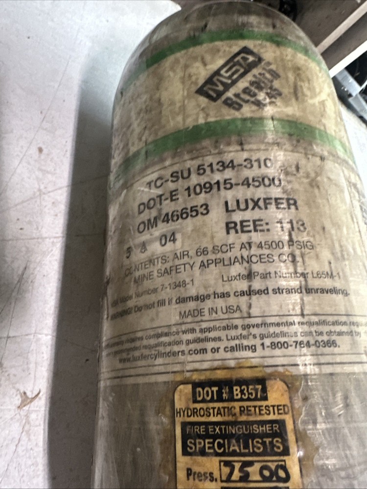 MSA H-45 Bottle Used