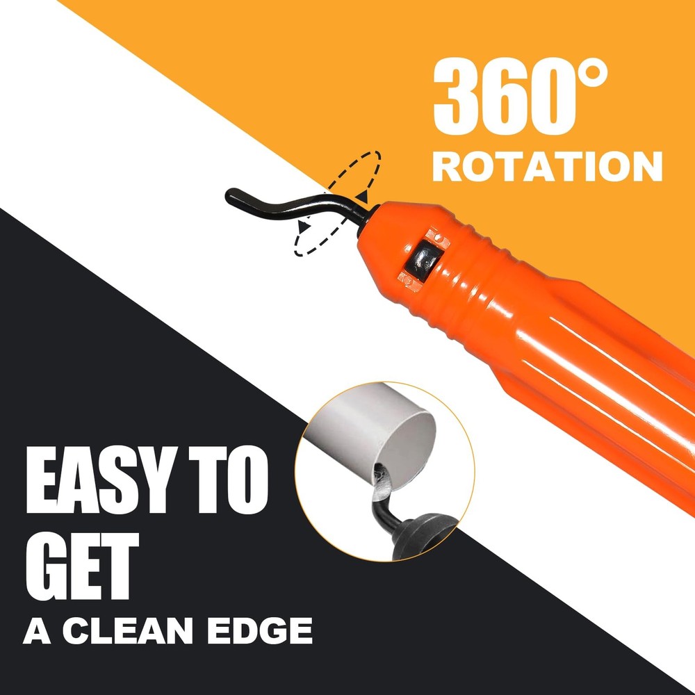 Inside Pipe Cutter including 2 Replaced Blades and Deburring Tool, for PVC an...
