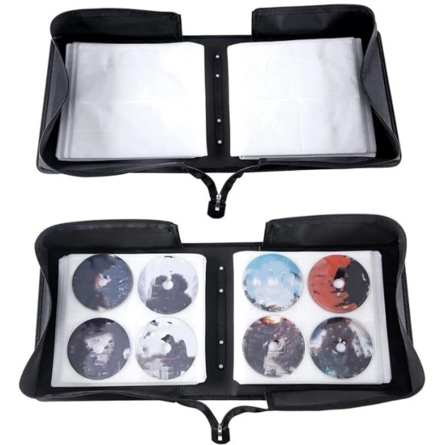 2Pack 520 Capacity DVD Binder Case CD Wallets Storage Organizer Holder Booklet