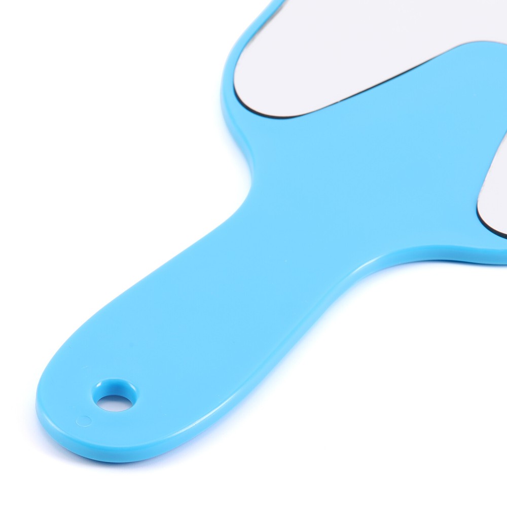 Handheld Dental Mouth Mirror Tooth Shaped Unbreakable Plastic Makeup Mirror