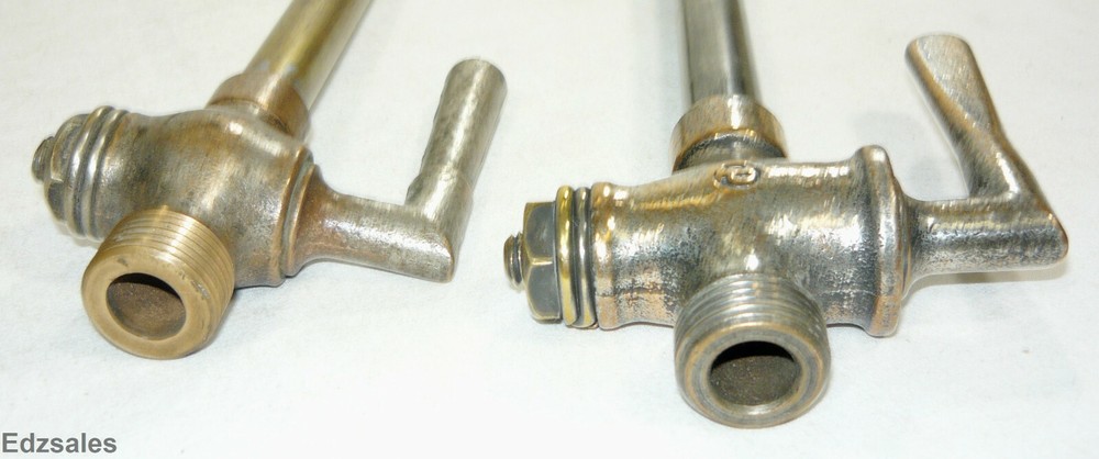 2 Vintage Brass Wine Spirits Barrel Spigots case spout cask taps