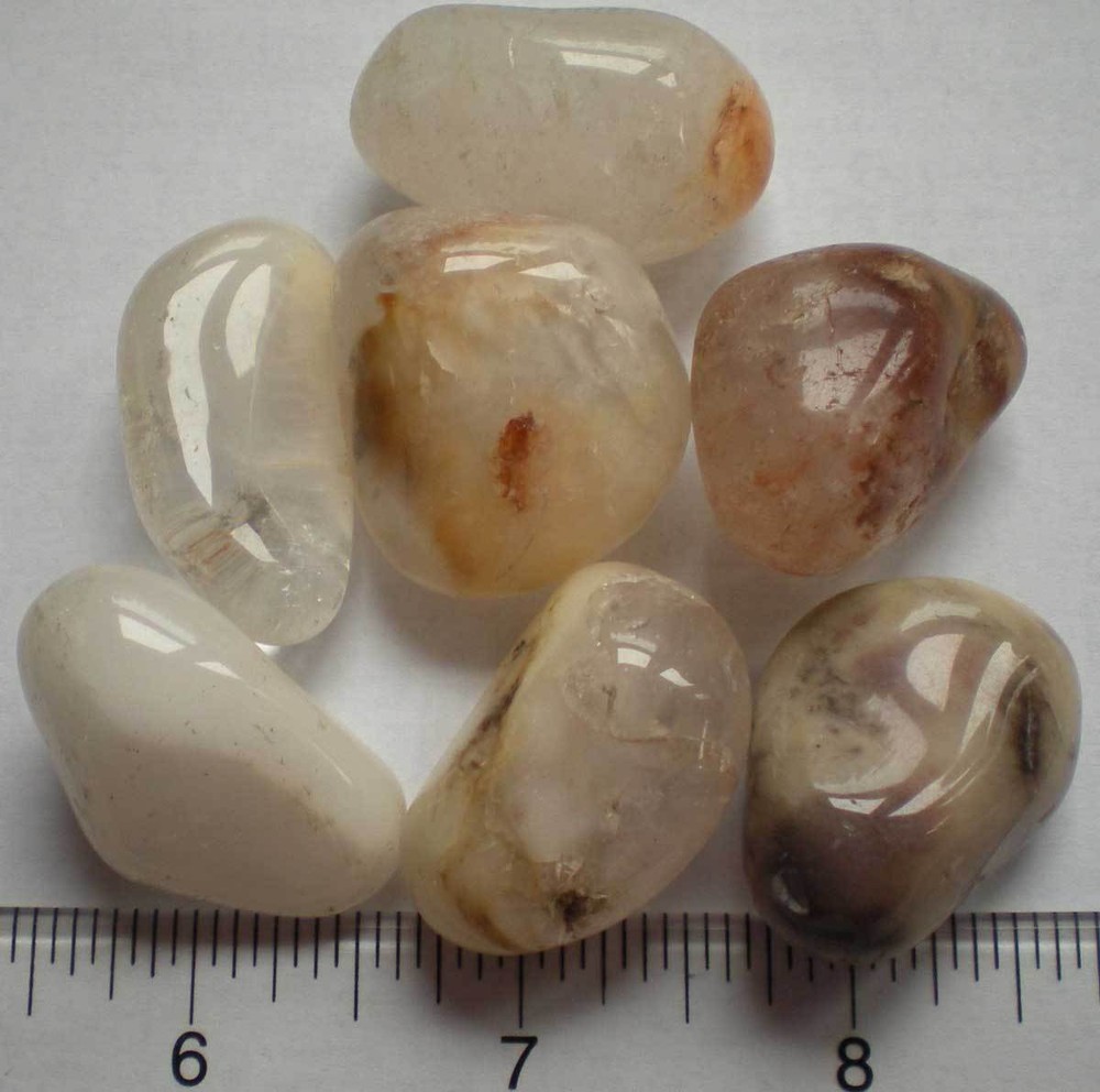 Angel Phantom Quartz (Amphibole)  - 7 Tumbled Stones rt549b
