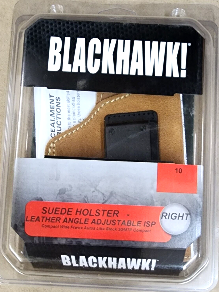BlackHawk Suede Inside Pants RH Holster Leather Angle Adjustable ISP Glock 29 30