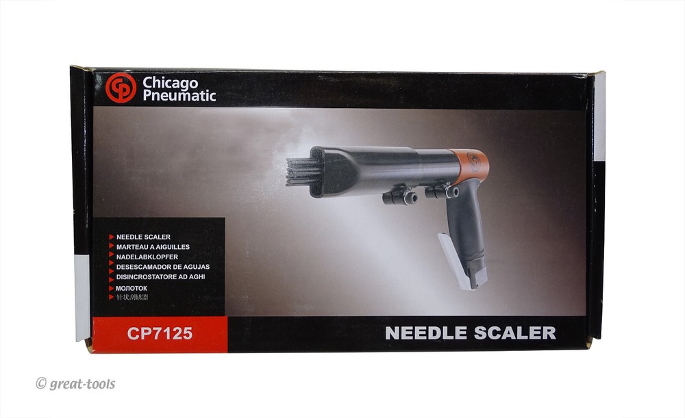 NEEDLE SCALER – Chicago Pneumatic Tools – pistol grip handle – air tool – rust