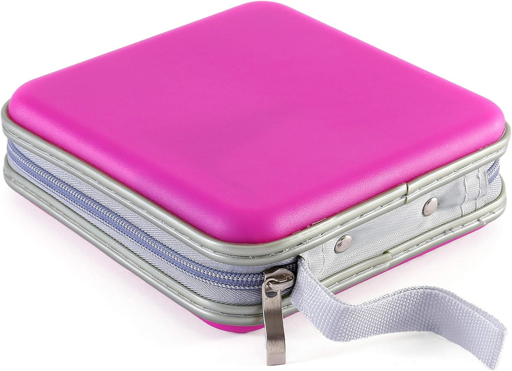 Sturdy CD Case, Hard Plastic CD Holder within Compact 32 CD Sleeves, 32 DVD S...