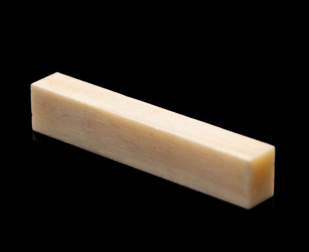 Tone Ninja Genuine Bone Nut Blank, Unbleached 5/16" thick NUT-NU26