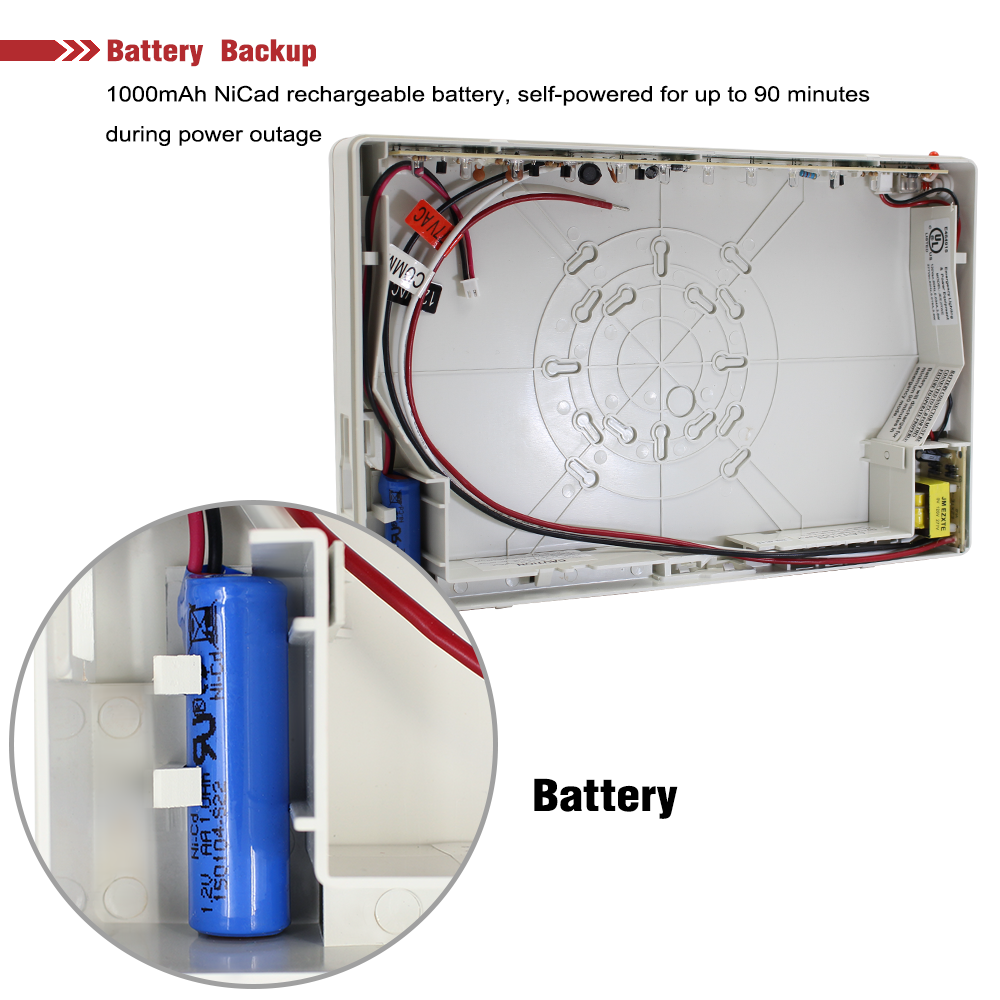 6-Pack Red LED Exit Sign, UL-Listed Emergency Light, AC 120V/277V