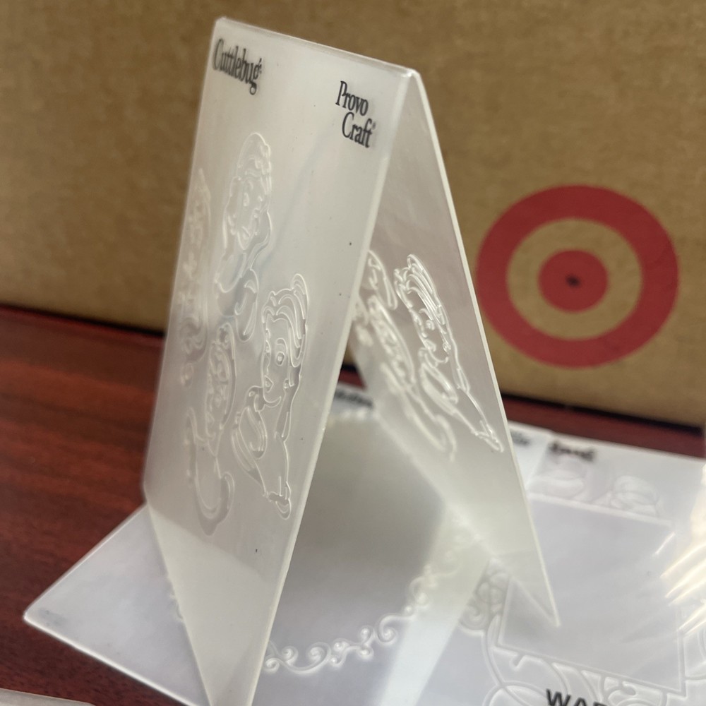 Cuttlebug & Sizzix Embossing Folders Lot Mickey Mouse & Misc Of 5