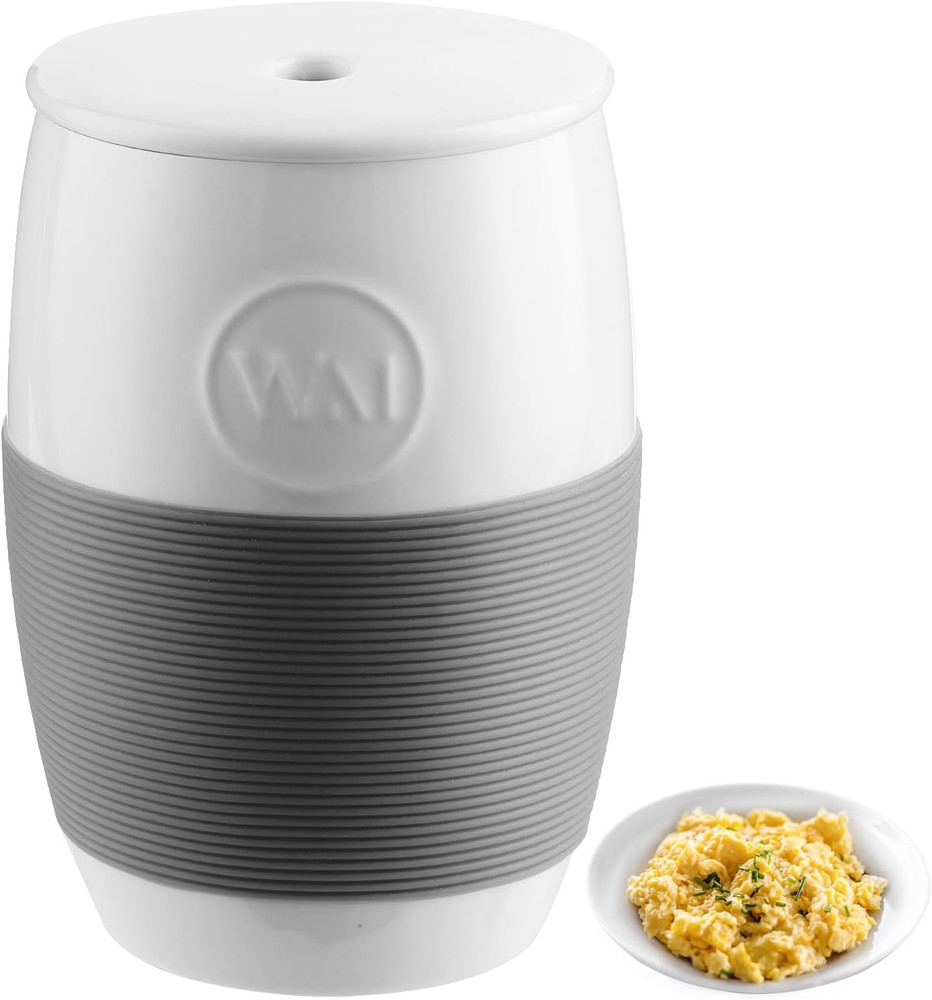 Non-Stick Ceramic Egg Cooker Quick Scrambled Egg Maker with Silicone Sleeve For