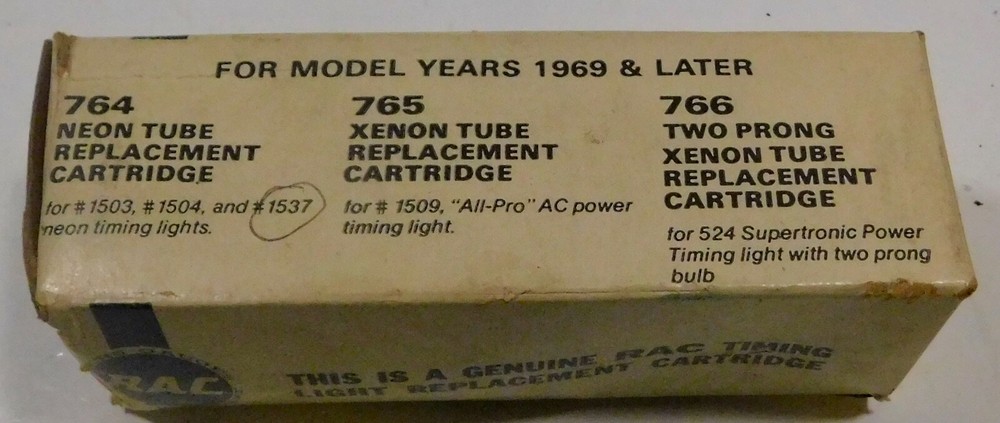 Vintage RAC Timing Light Replacement Cartridge 764