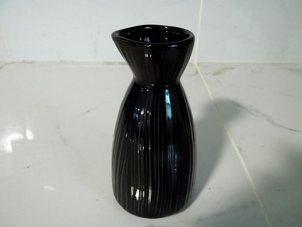PACIFIC ISLAND CREATIONS CO. Saki Pitcher, Black Ceramic