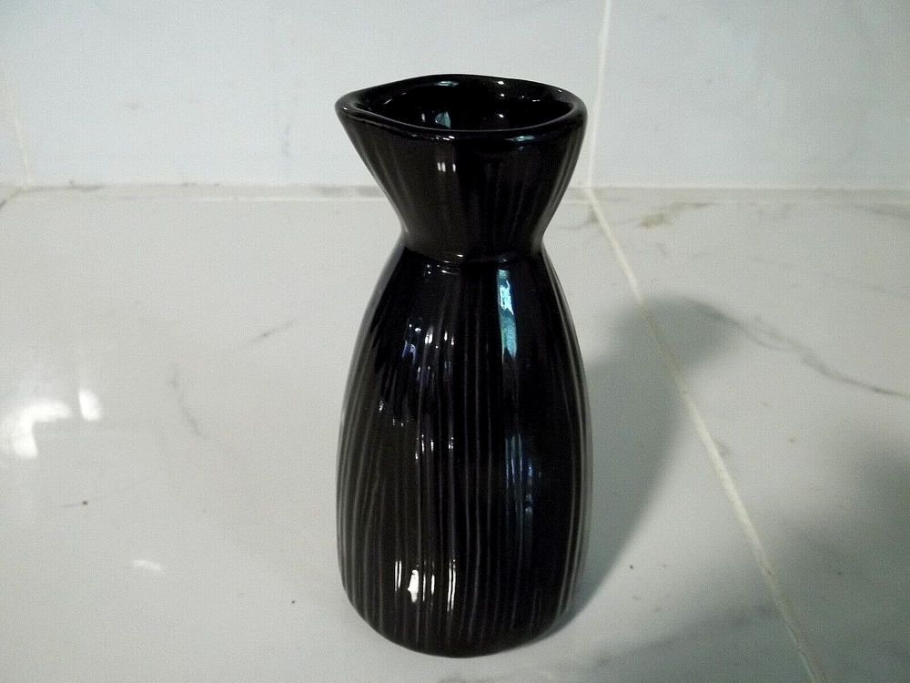 PACIFIC ISLAND CREATIONS CO. Saki Pitcher, Black Ceramic