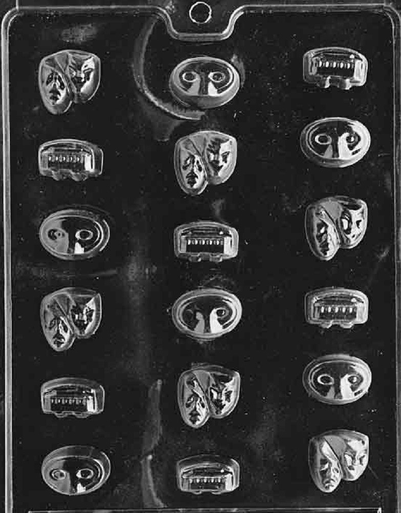 I008 Mardi Gras  Chocolate Candy Mold w/instructions