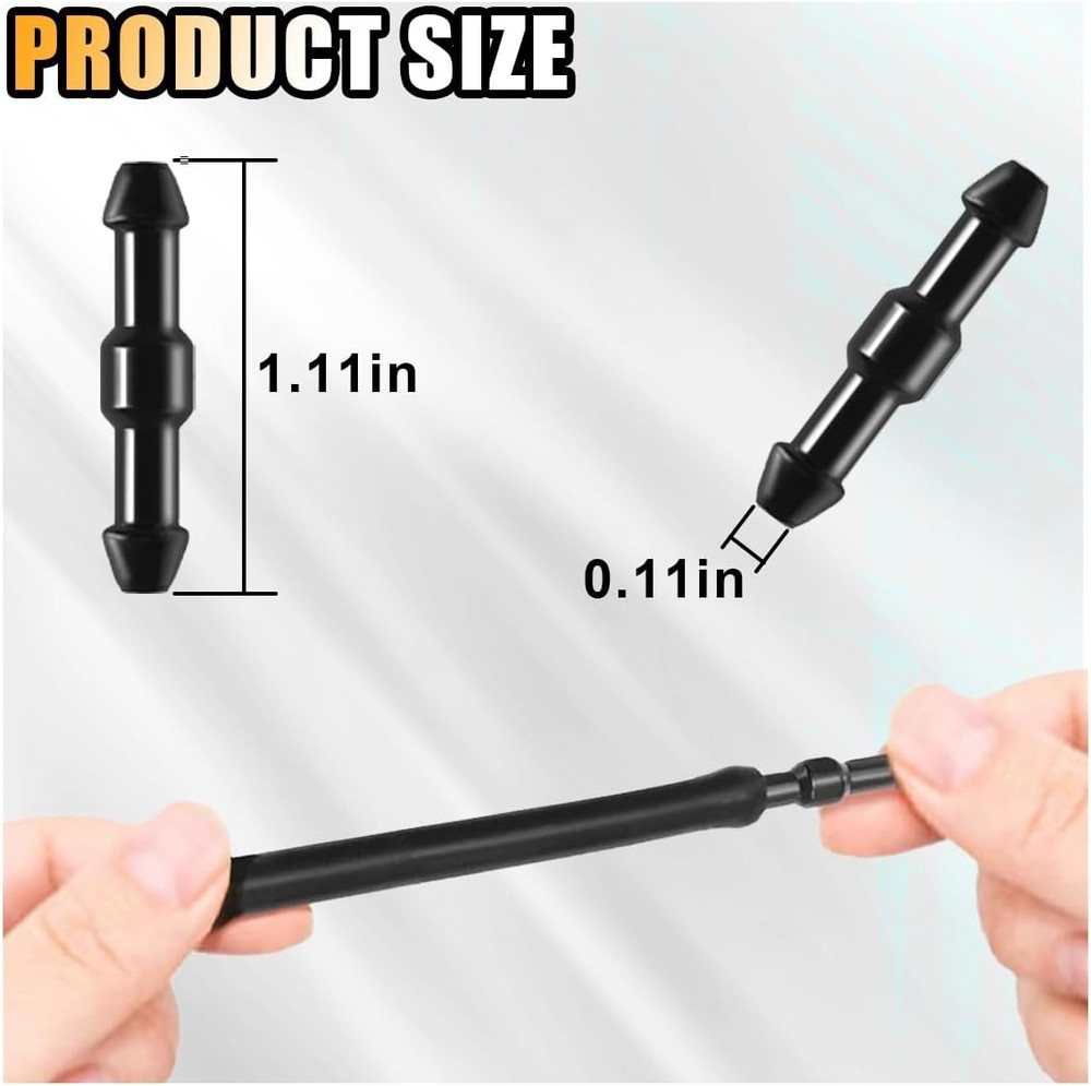 Universal Windshield Washer Hose Connector 2-Way I-Type Splitter Adapter