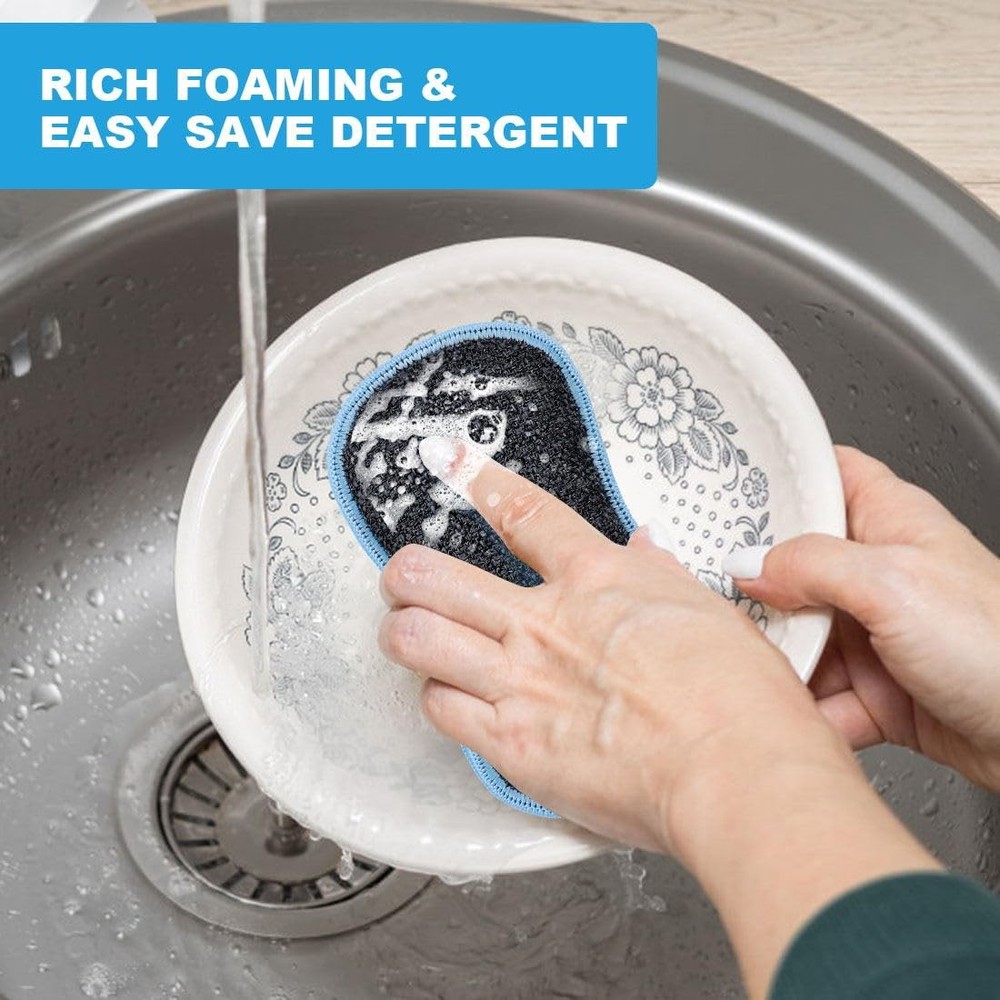 HOMEXCEL 12 Pack Multi-Purpose Scrub Sponges Kitchen, Dish Sponge, Multicolor