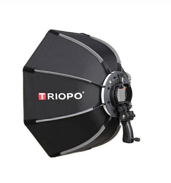 Triopo 65cm Flashlight Handgrip Umbrella Speedlight Flash Octagon Softboxes Box