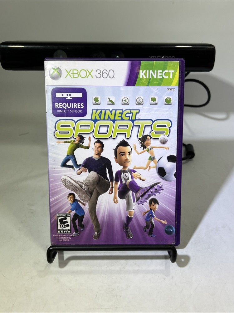 Microsoft Xbox 360 Kinect Sensor Bar W/6 Games Tested Bundle Lot #ML2