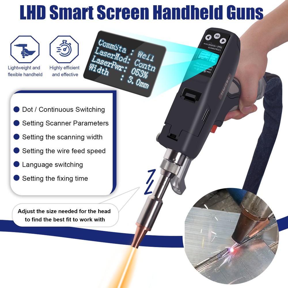 Handheld 1500W Laser Welding Cleaning Machine Oil Rust Paint Removal Raycus