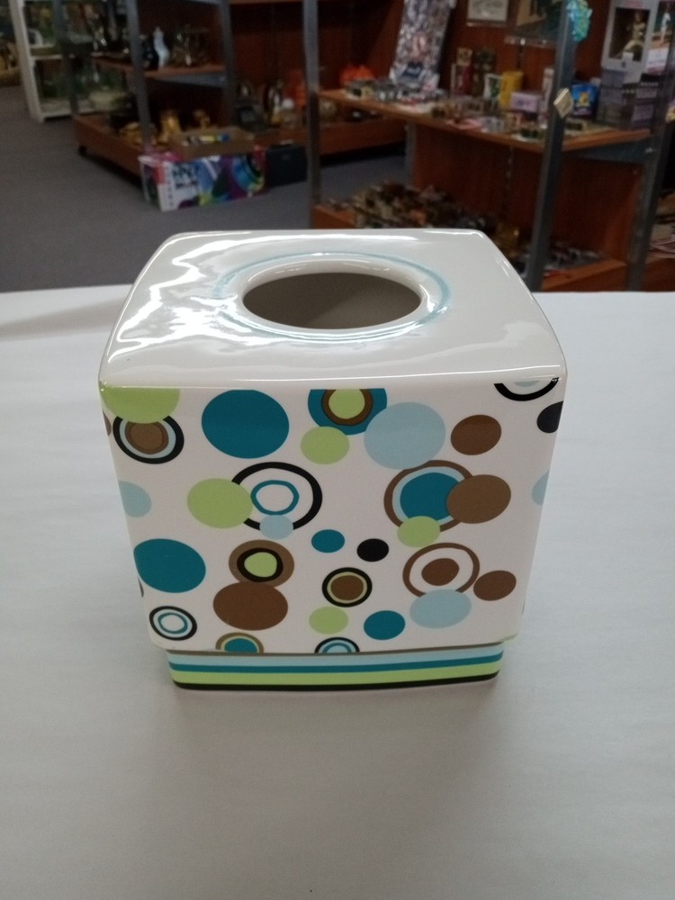 Linens-N-Things Bounce Design Tissue Cover Lagoon