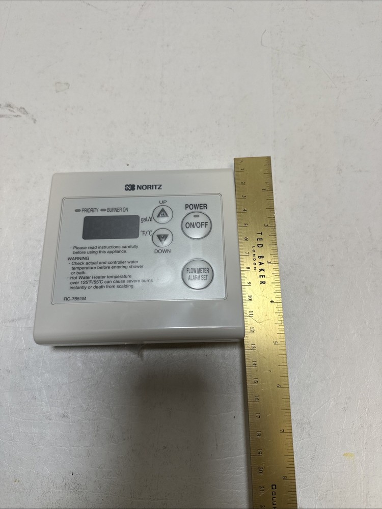 Noritz RC-7651M Remote Controller Fahrenheit and Celsius Water Heater