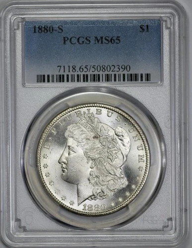 1880 S Morgan Silver Dollar PCGS MS-65