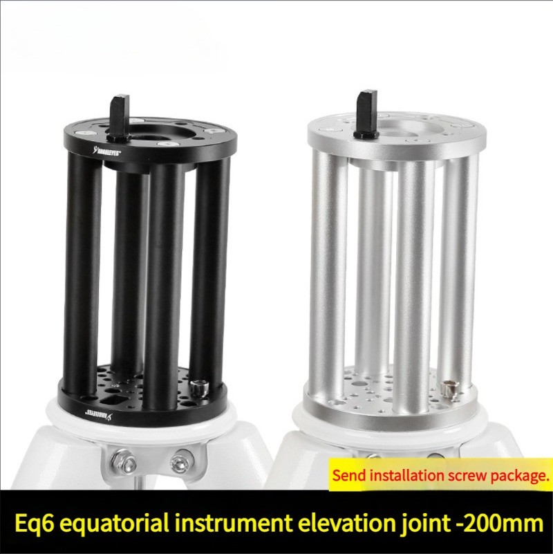 Angeleye EQ6 Equatorial Telescope with200mm Height Extension Column Black Silver