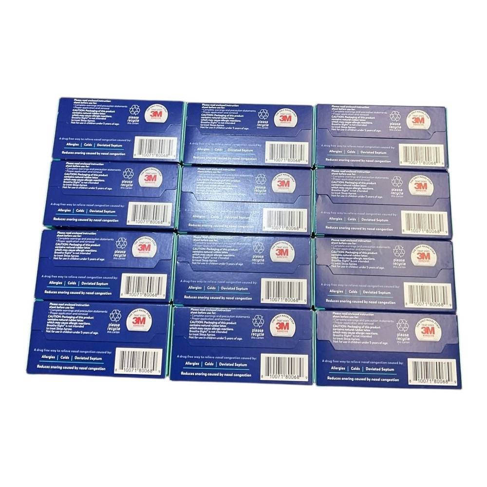 Breathe Right Extra Strength Nasal Strips, 8 Per Pack, Clear (12PK)
