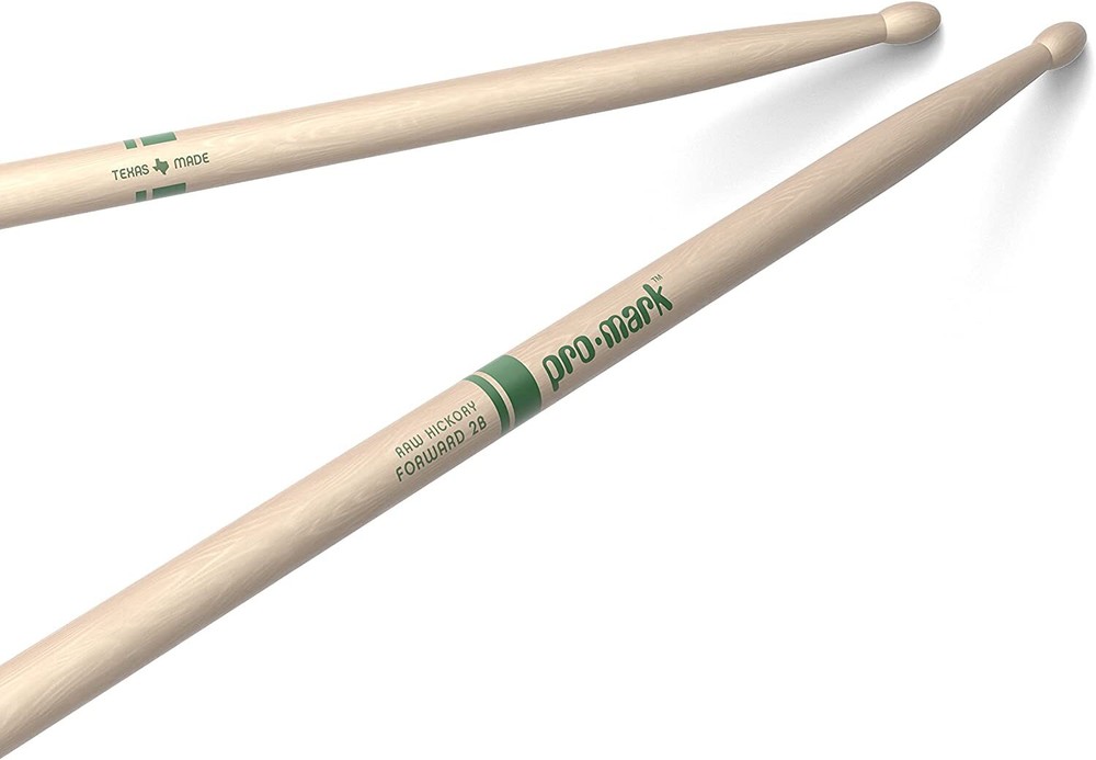 3 PACK ProMark Classic Forward 2B Raw Hickory Drumsticks, Oval Wood Tip