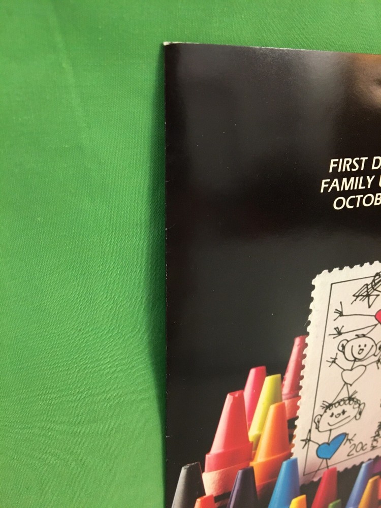 Family Unity Stamp, crayons, First Day of Issue Ceremony Program, Oct 1984