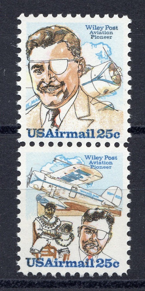 C95 - C96  - WILEY POST - AIRMAIL PAIR MNH (a)
