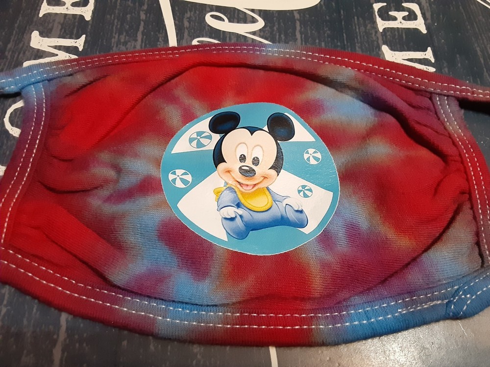 Red And Blue Mickey Face Mask