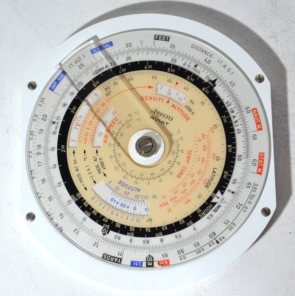 ARISTO Aviat 617 Slide Rule Flight Computer with Original Leather Case