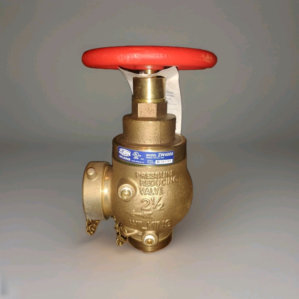 Zurn Wilkin ZW4000GCC-S, 2-1/2" Pressure Reducing Valve, w/Cap & Chain, Grv×MHT