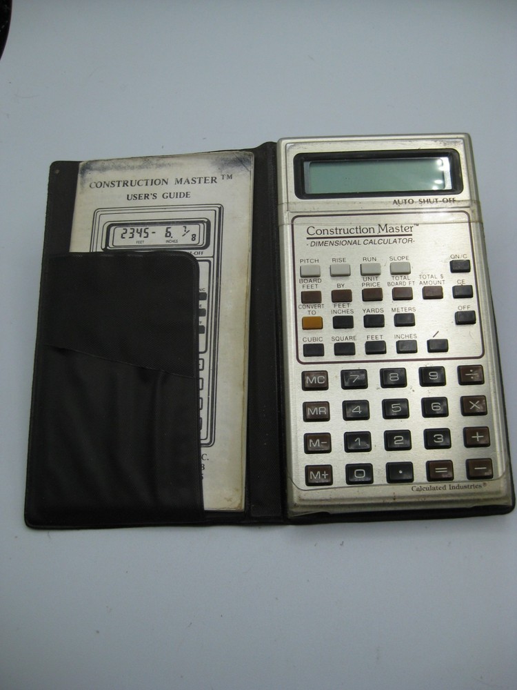 CONSTRUCTION MASTER DIMENSIONAL CALCULATOR Vintage 1985 - Works