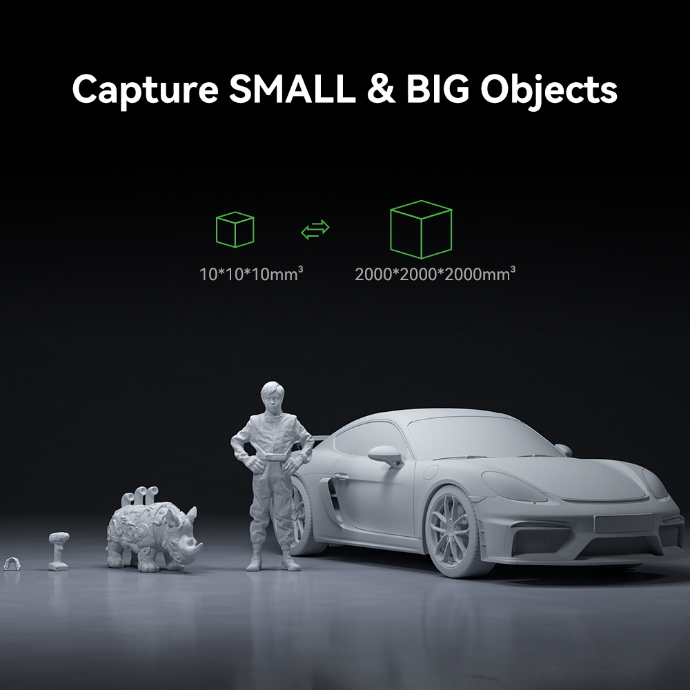 Used Creality Otter 3D Scanner 0.02mm Accuracy Handheld Capture SMALL&BIG Object