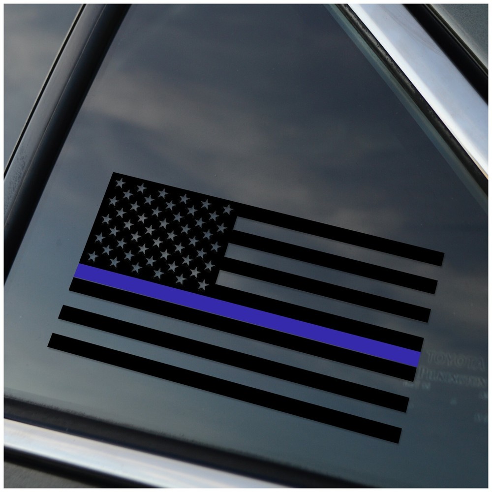 Thin Blue Line Police Support Back the Blue Car Decal Sticker