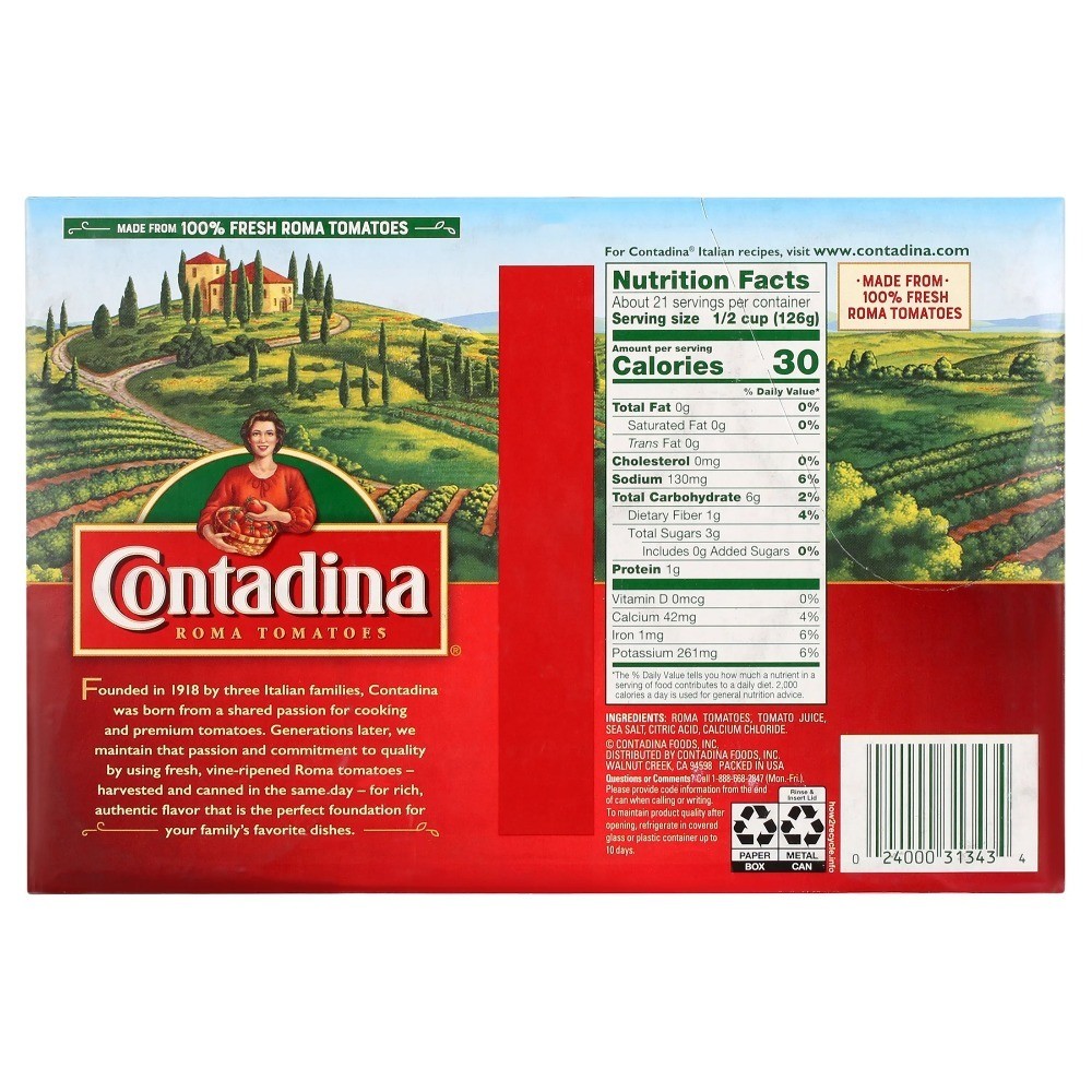 6 Pack Canned Petite Diced Tomatoes, 15 Ounce Each